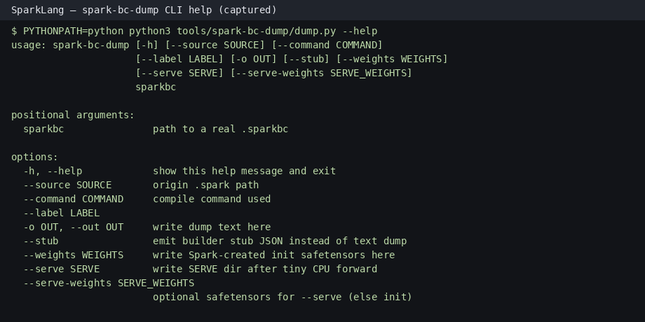 CLI dump.py --help