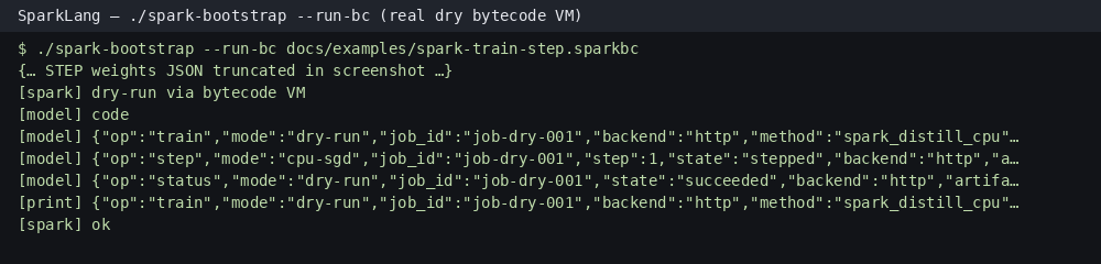 CLI --run-bc dry VM