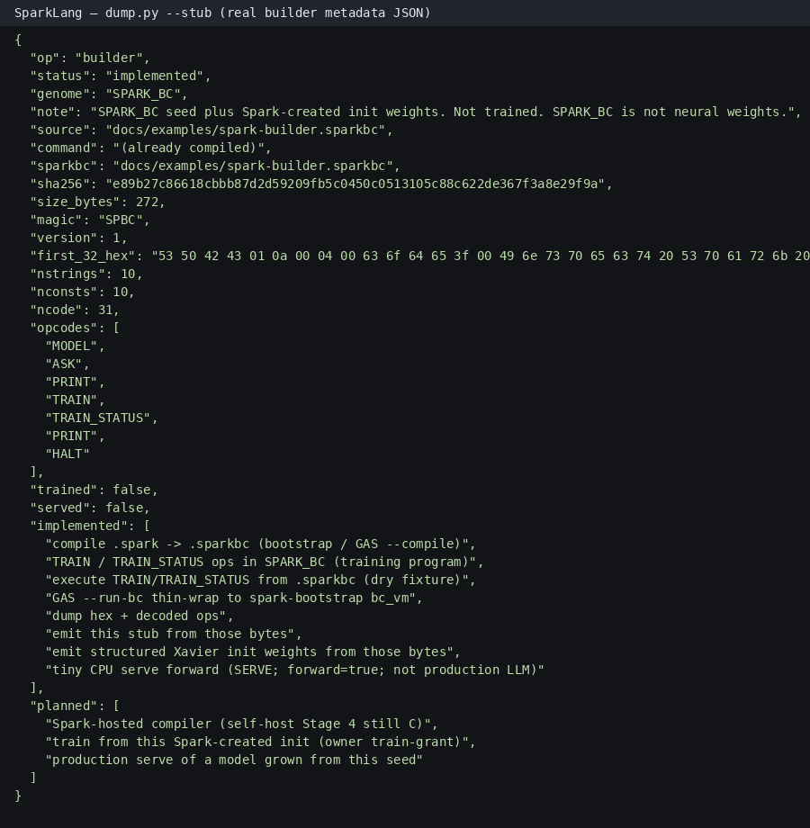 CLI --stub JSON